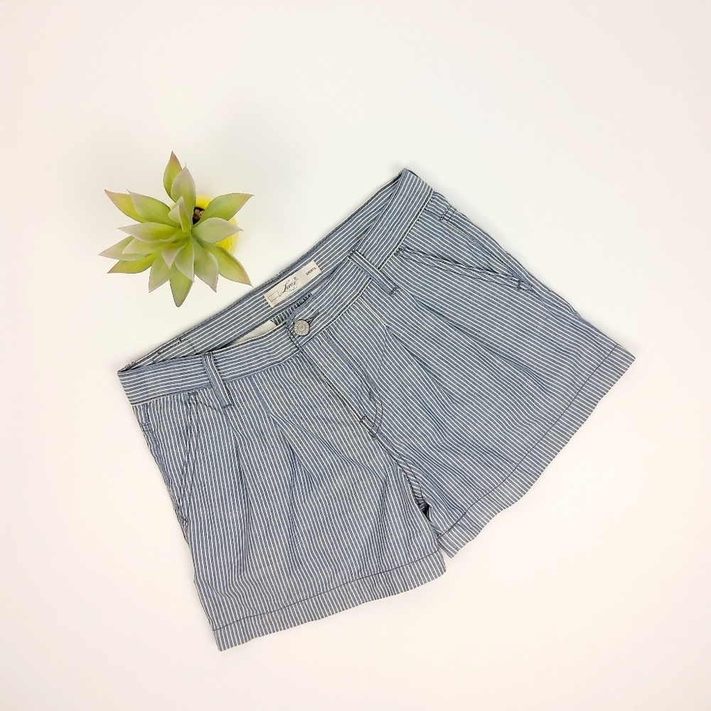Levi's Blue White Stripe Denim Shorts Size 2